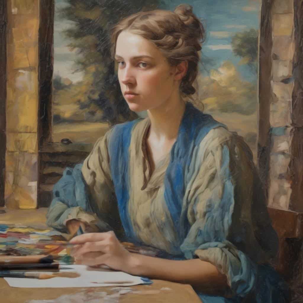 Ζευγάρι νεαρών γυναικών ζωγραφική, καλλιτεχνική πορεία αναγνωρισμένων δημιουργών, πίνακας, τέχνη, ζωγραφική, ελληνική τέχνη, σύγχρονοι καλλιτέχνες.