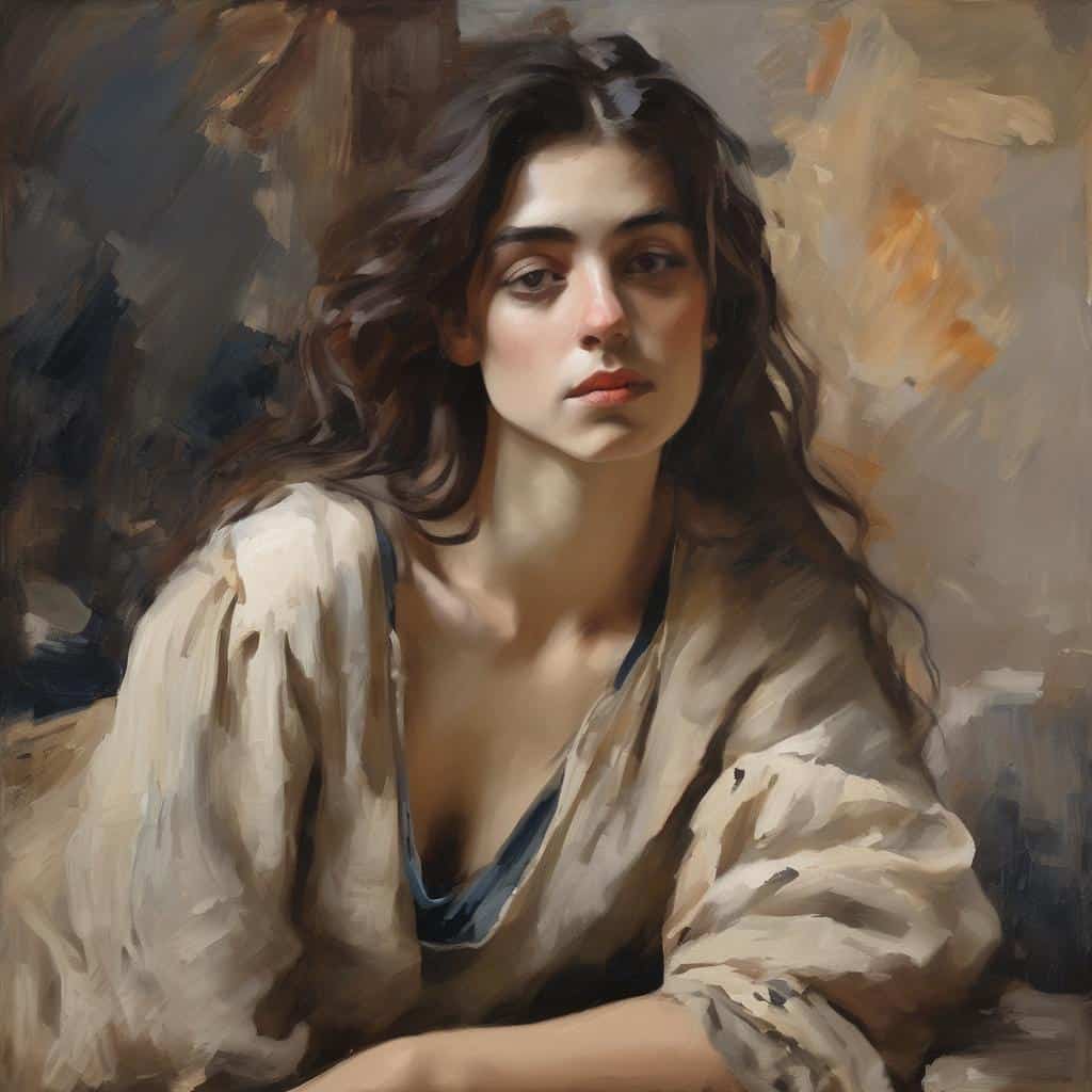 Απόλυτο πορτραίτο νέας γυναίκας, ελαιογραφία, καλλιτεχνική πορεία, αναγνωρισμένοι δημιουργοί, σύγχρονη τέχνη.